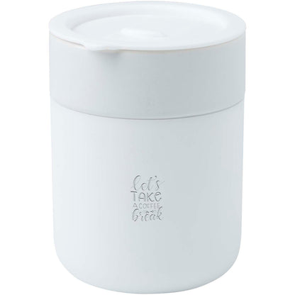Bicchiere in ceramica con involucro in silicone e coperchio in plastica da 330 ml Java