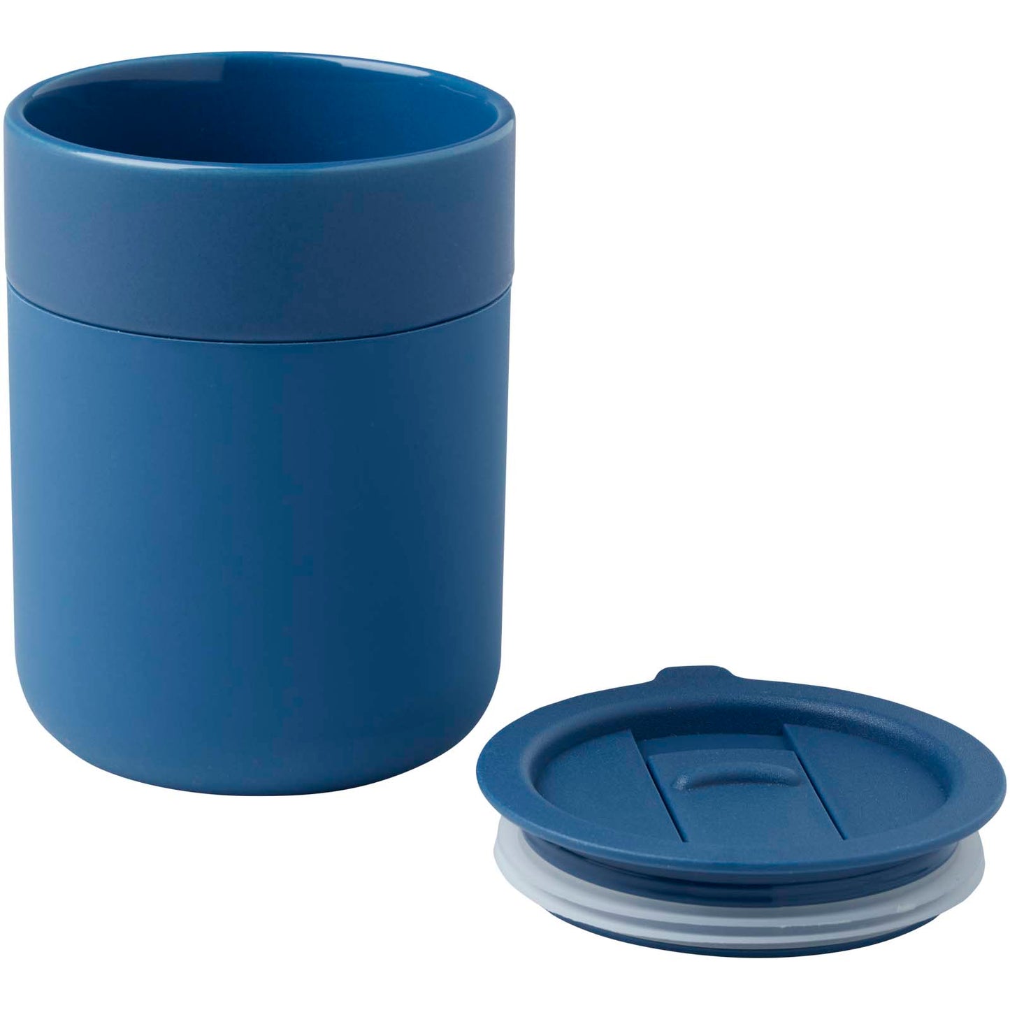 Bicchiere in ceramica con involucro in silicone e coperchio in plastica da 330 ml Java