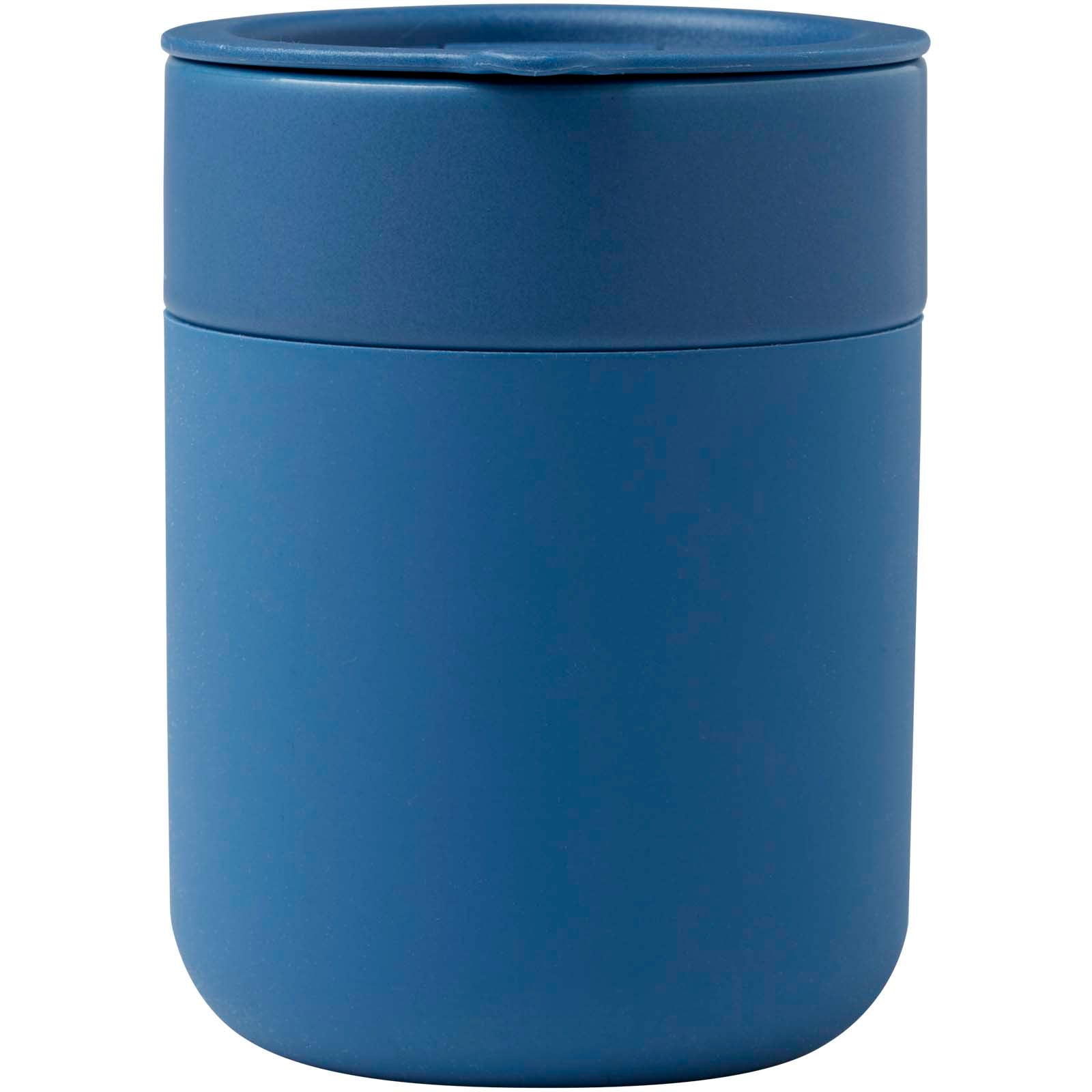 Bicchiere in ceramica con involucro in silicone e coperchio in plastica da 330 ml Java