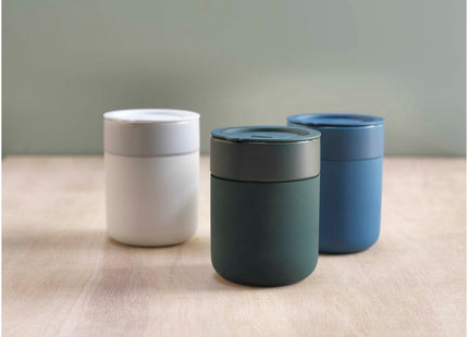 Bicchiere in ceramica con involucro in silicone e coperchio in plastica da 330 ml Java