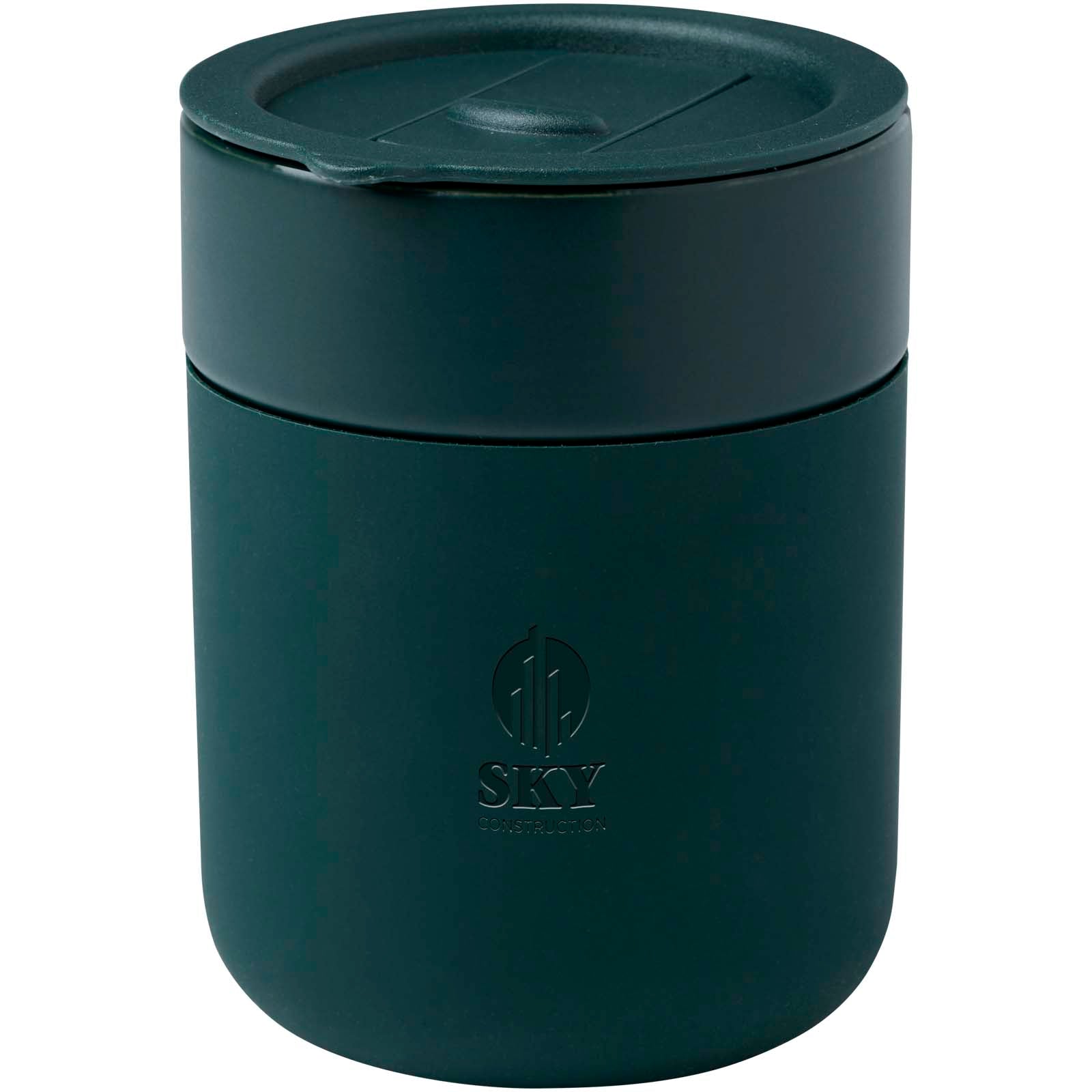 Bicchiere in ceramica con involucro in silicone e coperchio in plastica da 330 ml Java