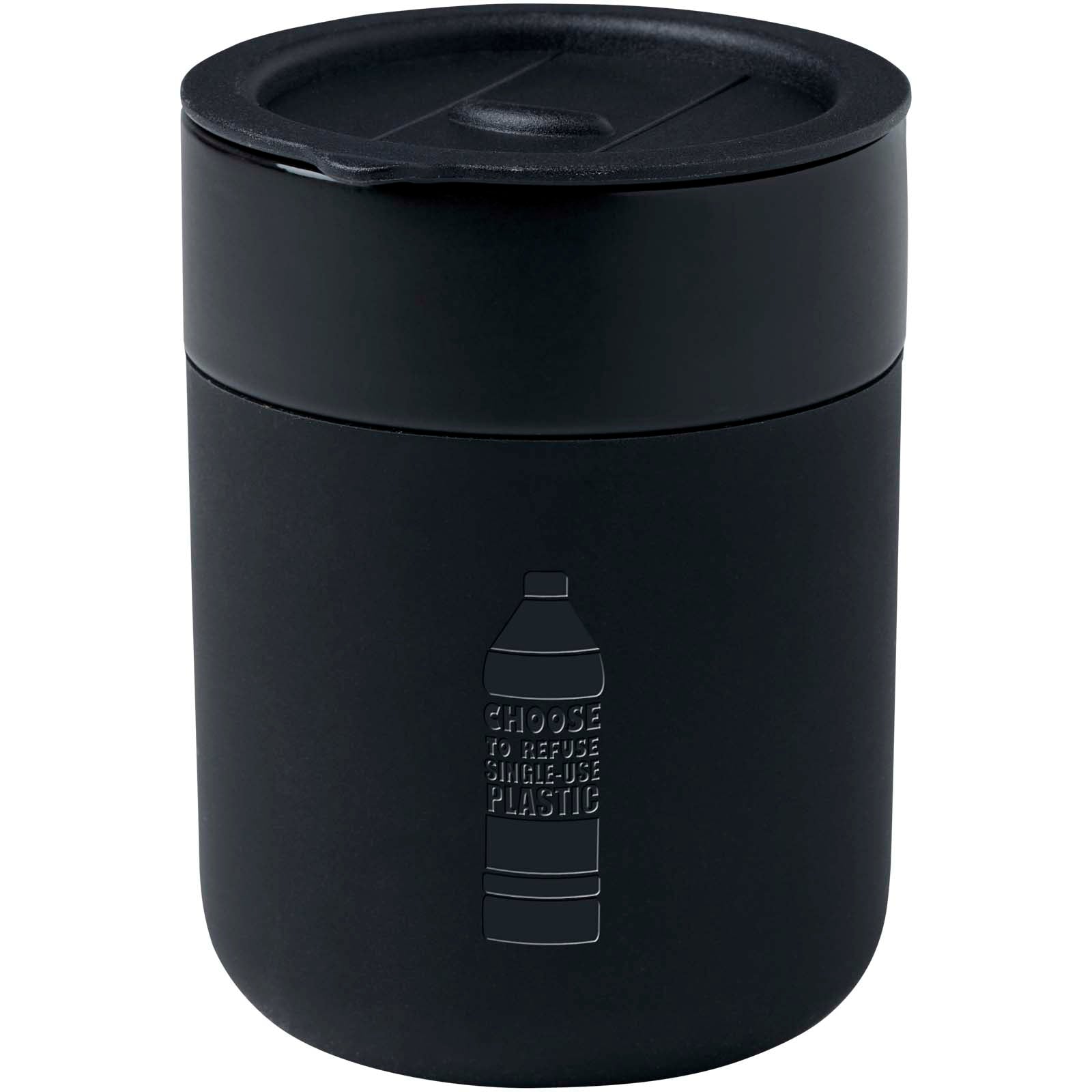 Bicchiere in ceramica con involucro in silicone e coperchio in plastica da 330 ml Java