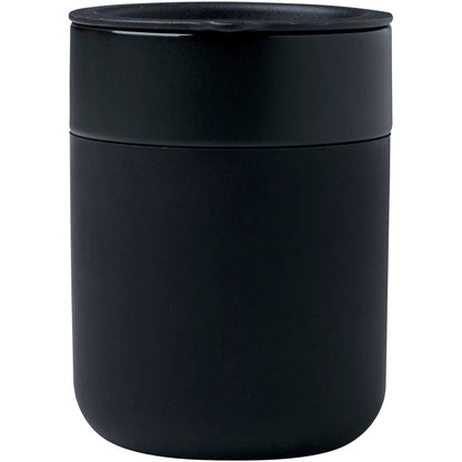 Bicchiere in ceramica con involucro in silicone e coperchio in plastica da 330 ml Java