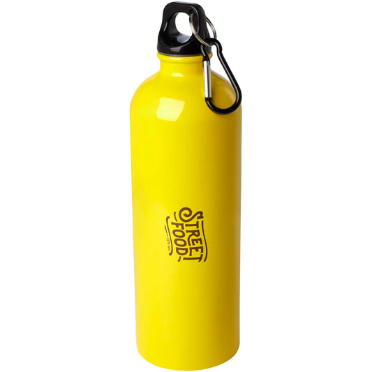 Borraccia da 750 ml in acciaio inossidabile certificato RCS a parete singola con moschettone Oregon - Giallo