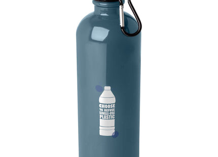 Borraccia da 750 ml in acciaio inossidabile certificato RCS a parete singola con moschettone Oregon