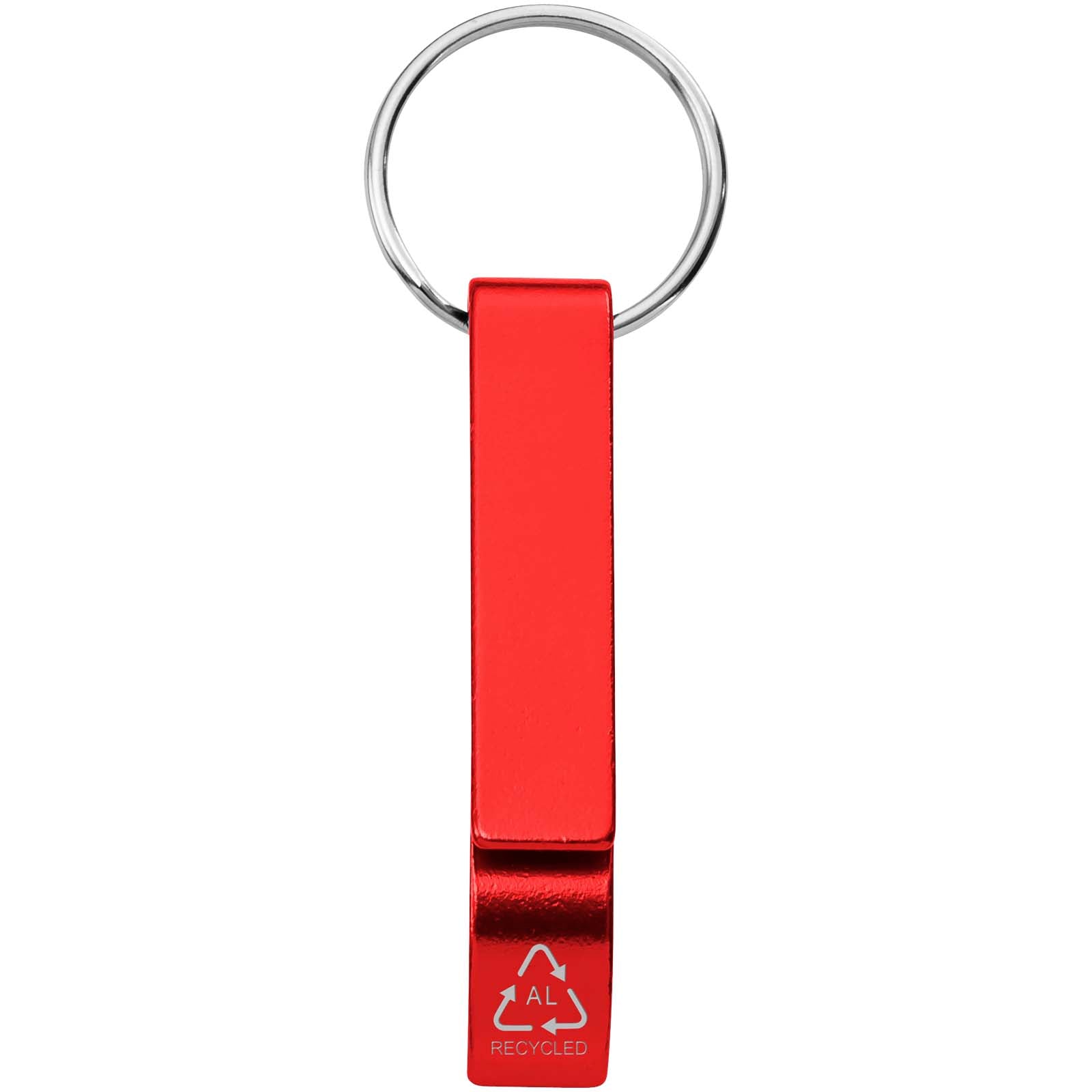 Portachiavi con apribottiglie e apriscatole in alluminio riciclato RCS Tao 