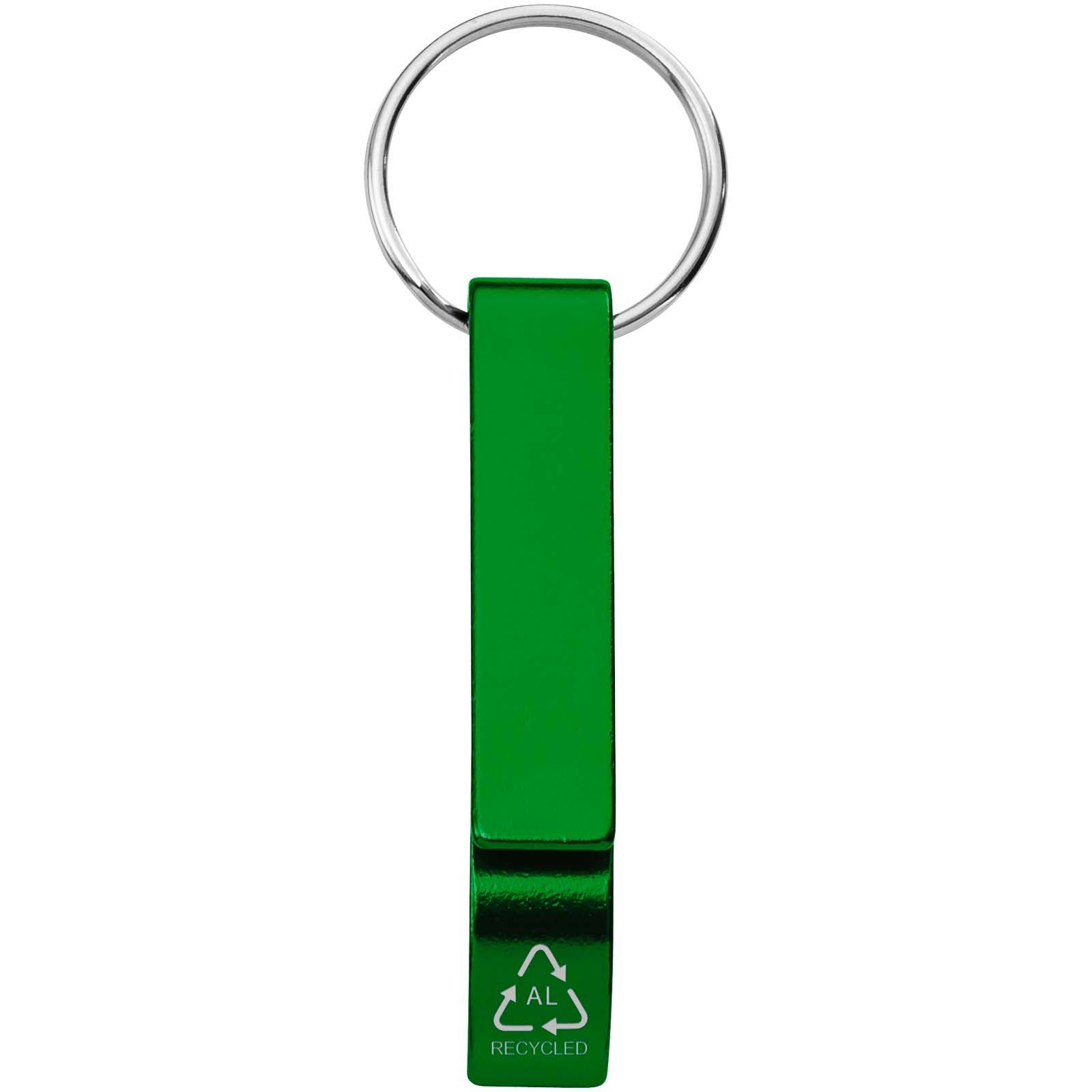 Portachiavi con apribottiglie e apriscatole in alluminio riciclato RCS Tao 