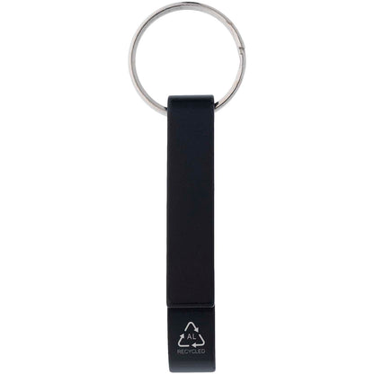 Portachiavi con apribottiglie e apriscatole in alluminio riciclato RCS Tao 