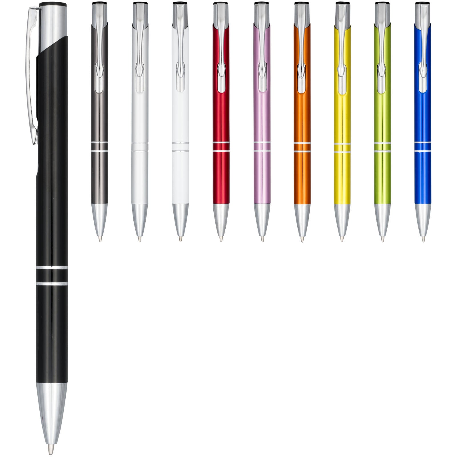 Penna a sfera anodizzata Moneta (inchiostro blu)