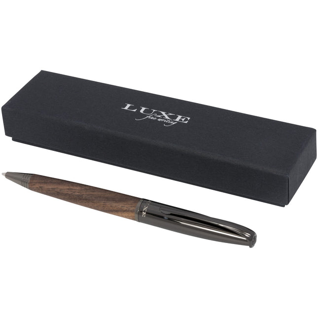 Penna a sfera con serbatoio in legno Loure (inchiostro nero)