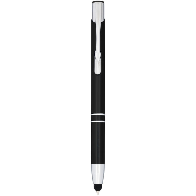 Penna a sfera metallica con stylus Moneta (inchiostro blu)
