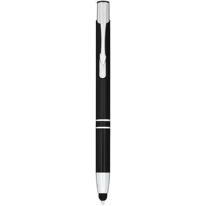 Penna a sfera metallica con stylus Moneta (inchiostro blu)