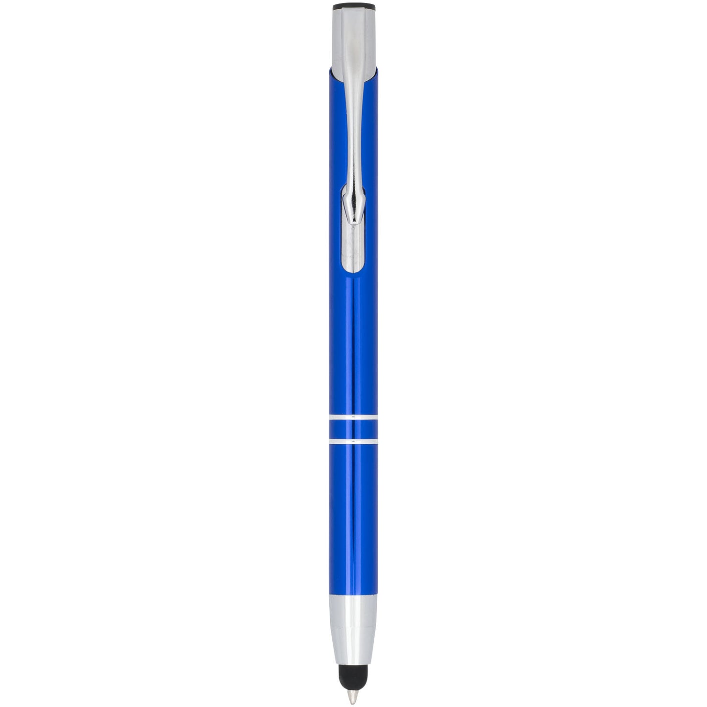 Penna a sfera metallica con stylus Moneta (inchiostro blu)