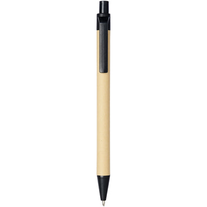 Penna a sfera Berk in cartone riciclato e plastica derivata dal mais (inchiostro nero)