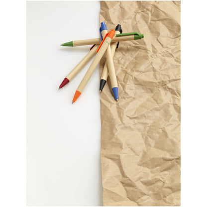 Penna a sfera Berk in cartone riciclato e plastica derivata dal mais (inchiostro nero)