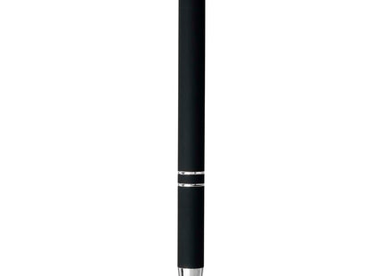 Penna a sfera a scatto Moneta soft touch (inchiostro nero)