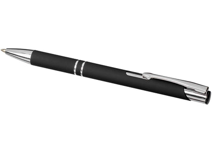 Penna a sfera a scatto Moneta soft touch (inchiostro nero)