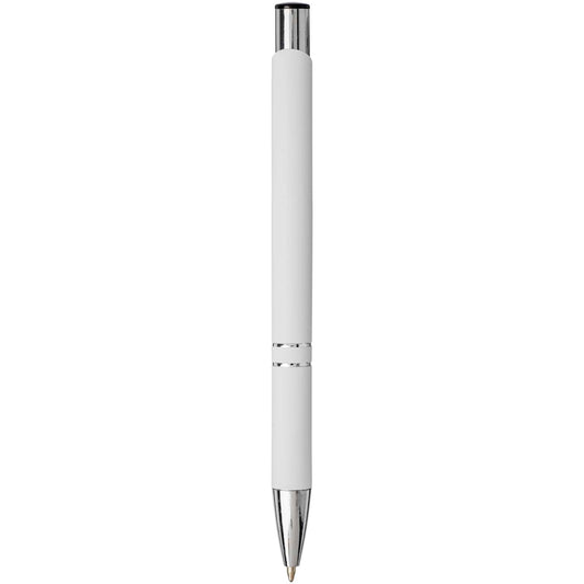 Penna a sfera a scatto Moneta soft touch (inchiostro nero)