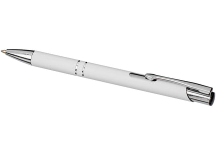 Penna a sfera a scatto Moneta soft touch (inchiostro nero)