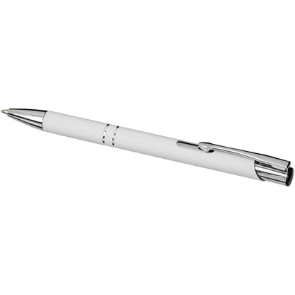 Penna a sfera a scatto Moneta soft touch (inchiostro nero)
