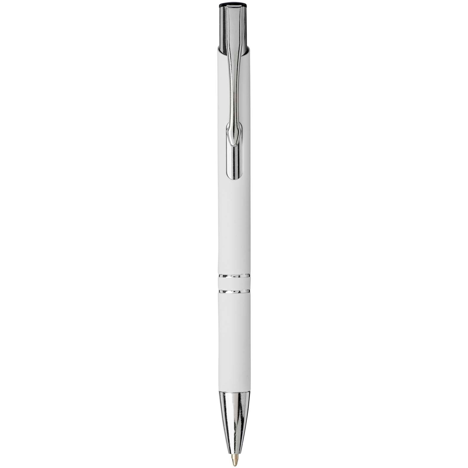 Penna a sfera a scatto Moneta soft touch (inchiostro nero)