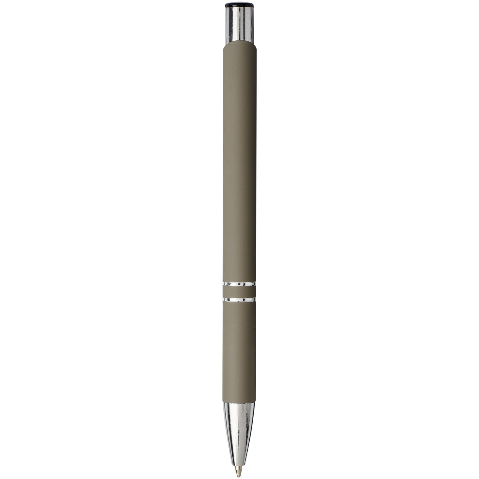 Penna a sfera a scatto Moneta soft touch (inchiostro nero)