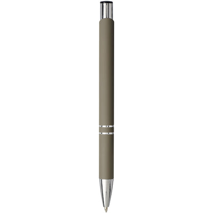 Penna a sfera a scatto Moneta soft touch (inchiostro nero)