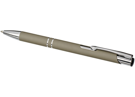 Penna a sfera a scatto Moneta soft touch (inchiostro nero)