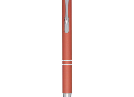 Penna a sfera a scatto Moneta soft touch (inchiostro nero)
