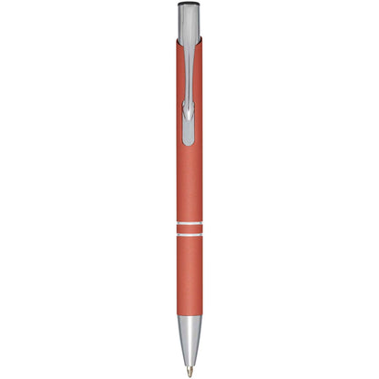 Penna a sfera a scatto Moneta soft touch (inchiostro nero)