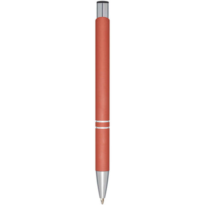 Penna a sfera a scatto Moneta soft touch (inchiostro nero)