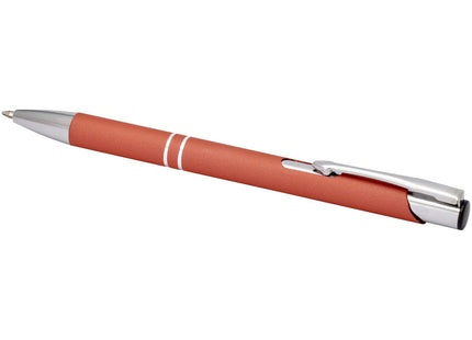 Penna a sfera a scatto Moneta soft touch (inchiostro nero)