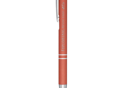 Penna a sfera a scatto Moneta soft touch (inchiostro nero)