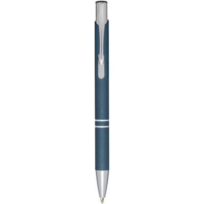 Penna a sfera a scatto Moneta soft touch (inchiostro nero)