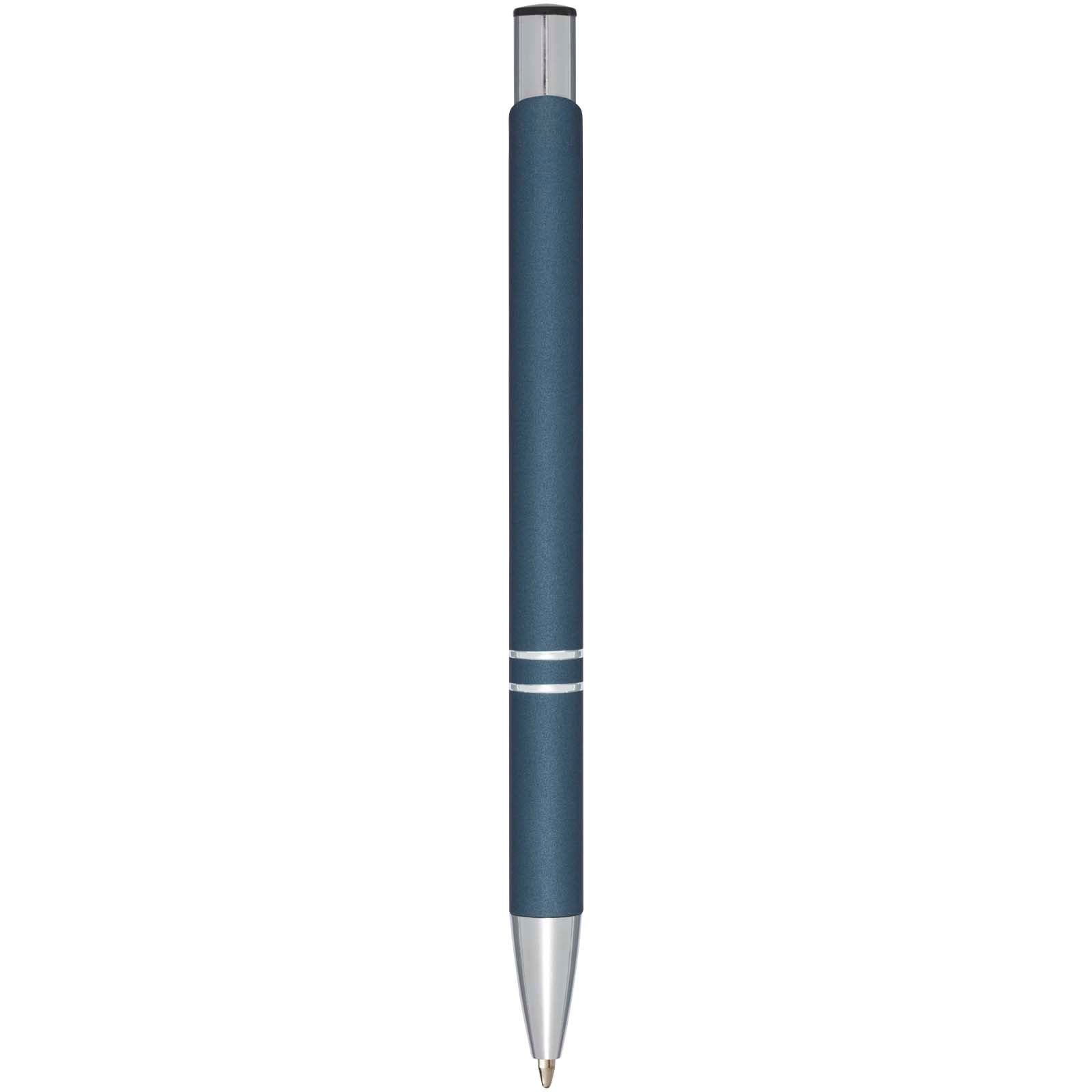 Penna a sfera a scatto Moneta soft touch (inchiostro nero)