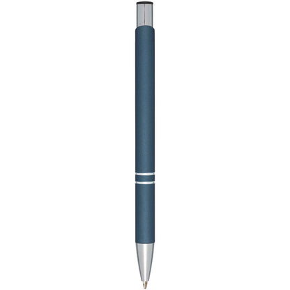Penna a sfera a scatto Moneta soft touch (inchiostro nero)