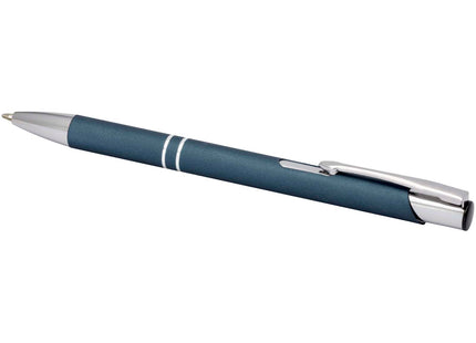 Penna a sfera a scatto Moneta soft touch (inchiostro nero)