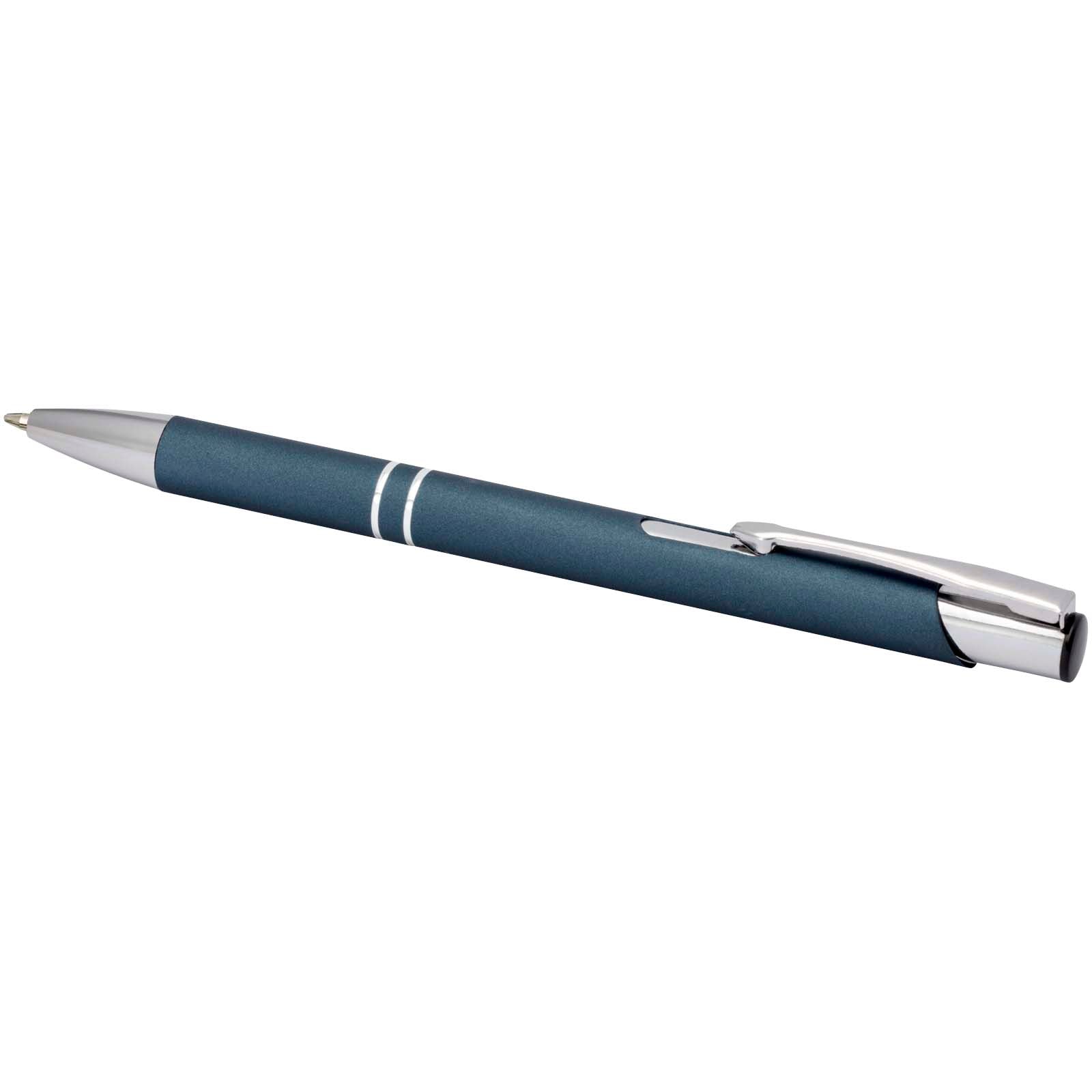 Penna a sfera a scatto Moneta soft touch (inchiostro nero)