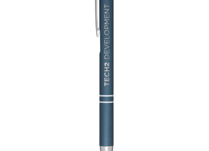 Penna a sfera a scatto Moneta soft touch (inchiostro nero)