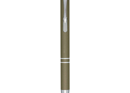 Penna a sfera a scatto Moneta soft touch (inchiostro nero)
