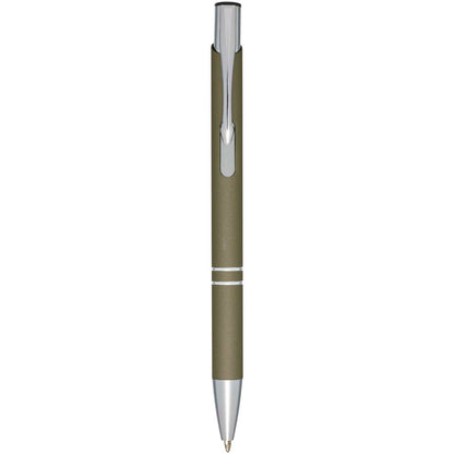 Penna a sfera a scatto Moneta soft touch (inchiostro nero)
