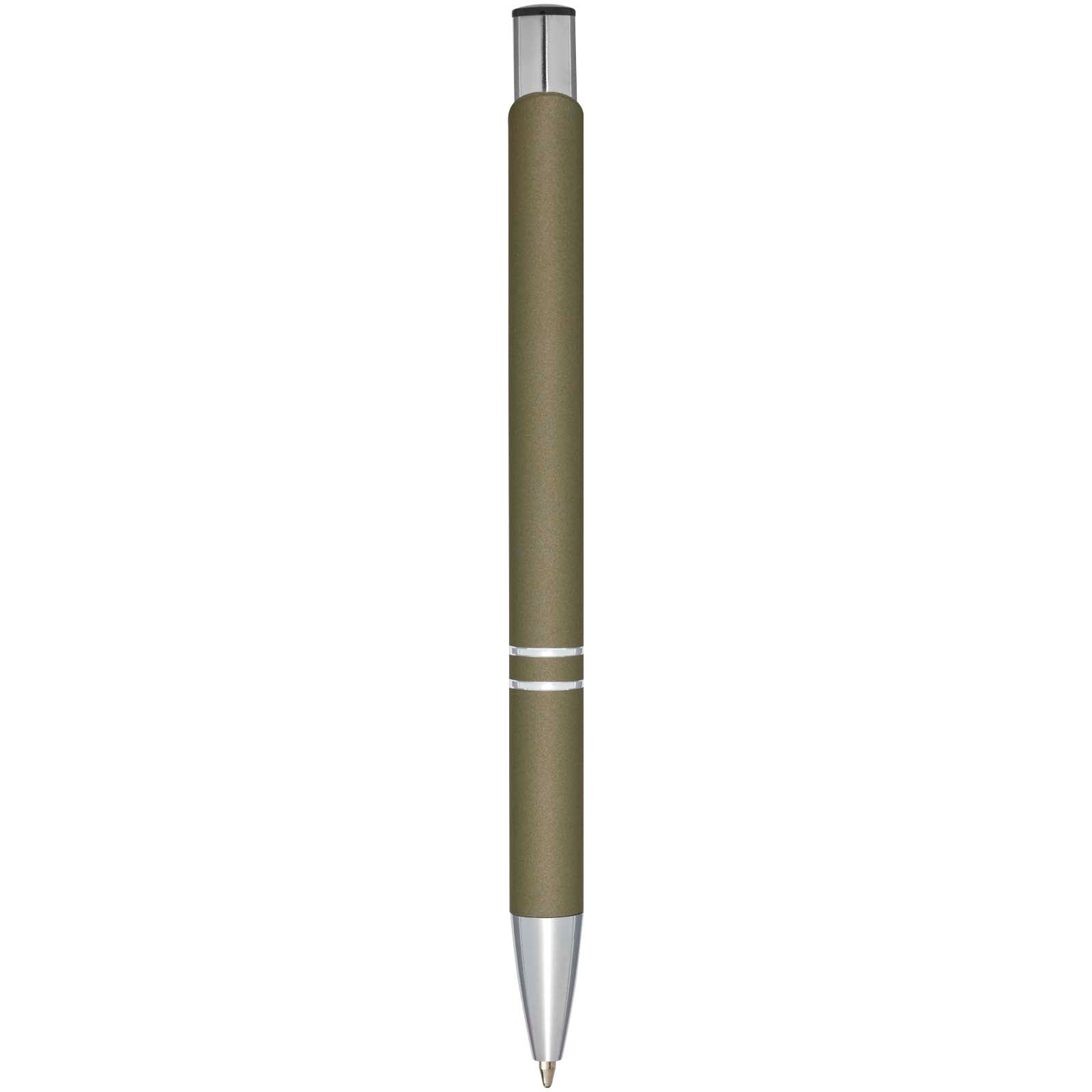 Penna a sfera a scatto Moneta soft touch (inchiostro nero)