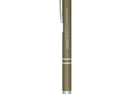 Penna a sfera a scatto Moneta soft touch (inchiostro nero)