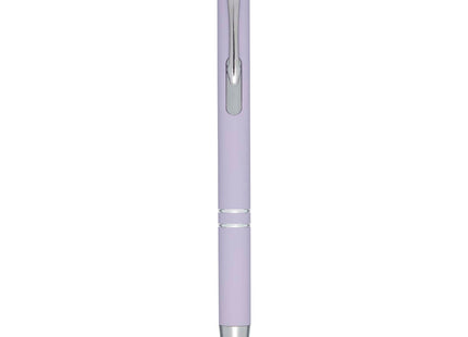 Penna a sfera a scatto Moneta soft touch (inchiostro nero)