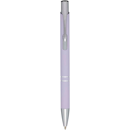 Penna a sfera a scatto Moneta soft touch (inchiostro nero)
