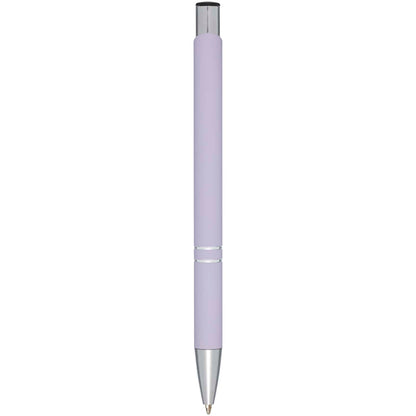 Penna a sfera a scatto Moneta soft touch (inchiostro nero)