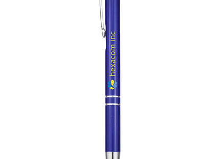Penna a sfera a scatto Moneta in alluminio (inchiostro nero)