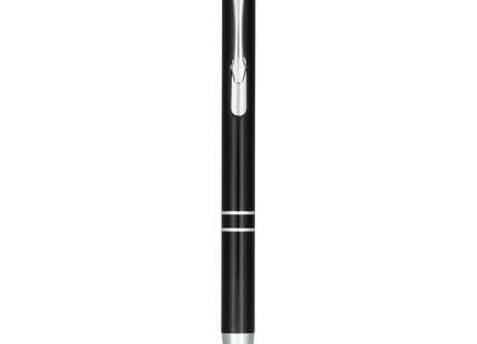 Penna a sfera a scatto Moneta in alluminio anodizzato (inchiostro nero)
