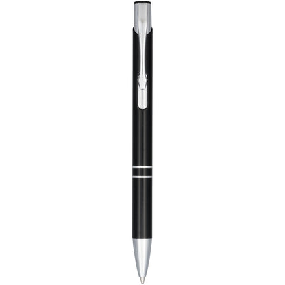 Penna a sfera a scatto Moneta in alluminio anodizzato (inchiostro nero)