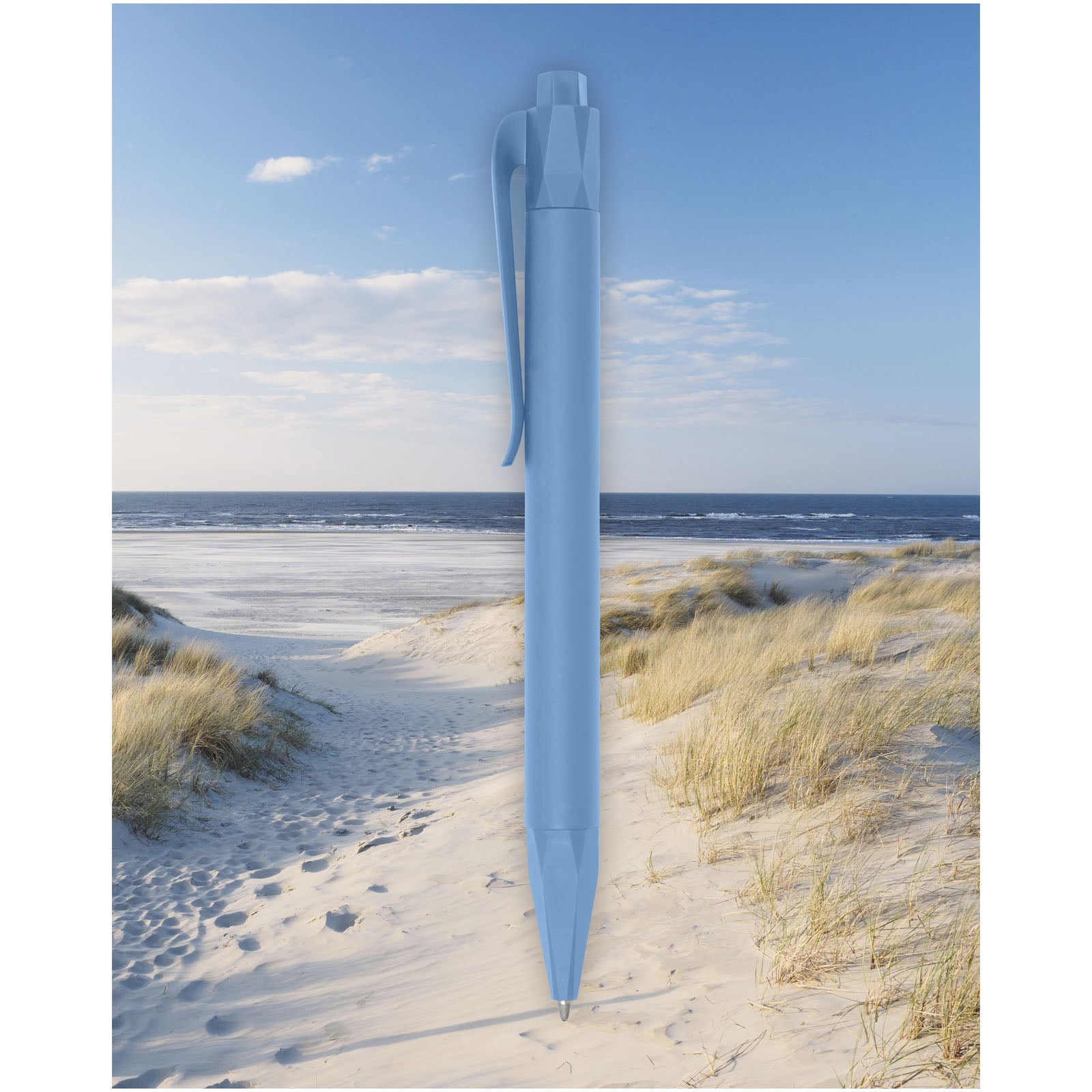 Penna a sfera Terra in plastica da mais (inchiostro blu)